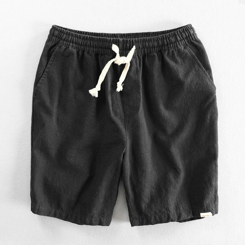 Riku Men's Cotton Shorts-Men's Shorts-CAMOUFIT-Classic Black-XS-Camoufit