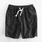 Riku Men's Cotton Shorts-Men's Shorts-CAMOUFIT-Classic Black-XS-Camoufit