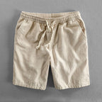 Riku Men's Cotton Shorts-Men's Shorts-CAMOUFIT-Beige-XS-Camoufit