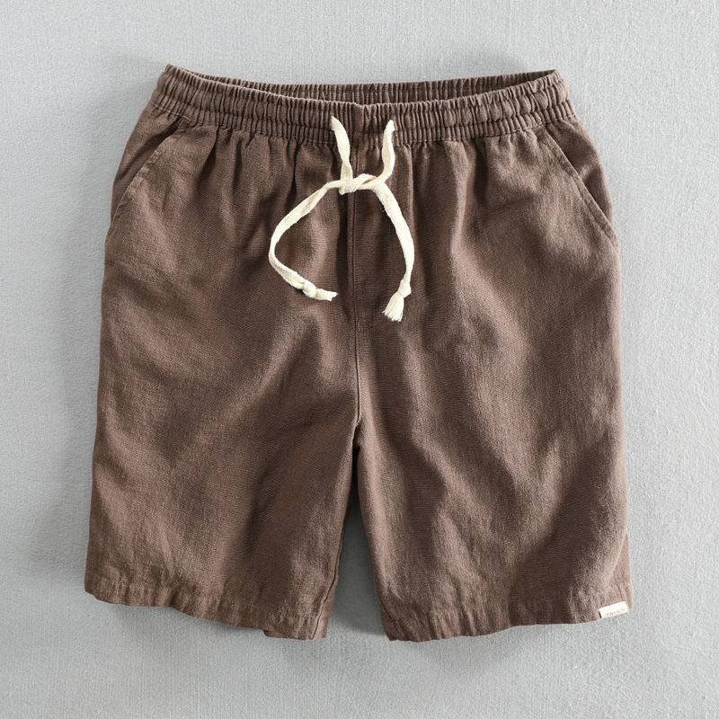 Riku Men's Cotton Shorts-Men's Shorts-CAMOUFIT-Brown-XS-Camoufit