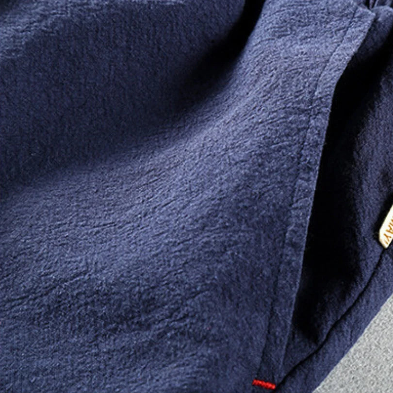 Riku Men's Cotton Shorts-Men's Shorts-CAMOUFIT-Navy Blue-XS-Camoufit