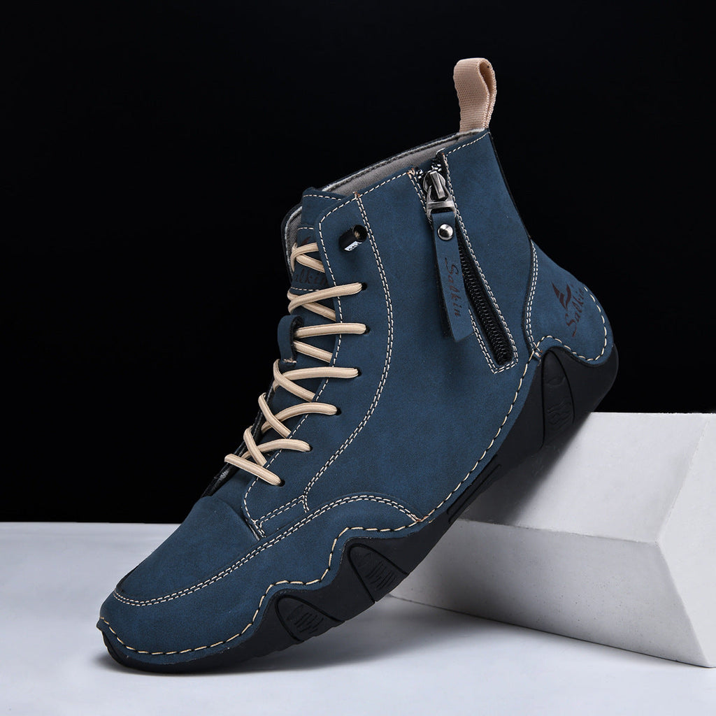 Men's High Top Boots – Side Zip Comfort Outdoor Fit – Camoufit