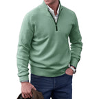 Hommes | Classic Quarter-Zip Knit Pullover Sweater
