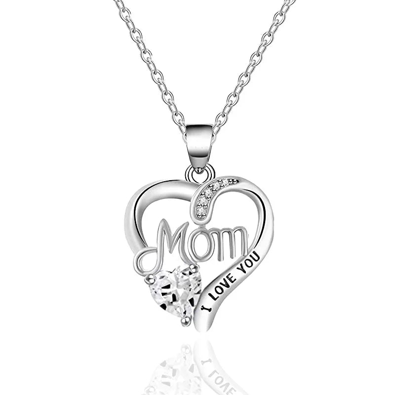 Luna | Silver Color Heart Pendant Necklace for Women