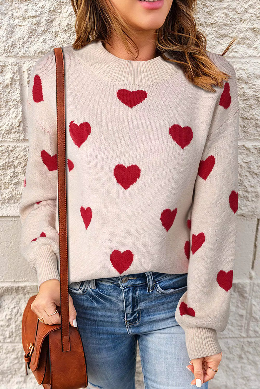 Bersh | Women’s Sweater | Graphic Heart Pattern