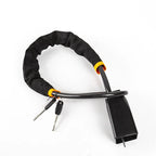 Car Steering Wheel Lock with Anti-Theft Steel Cable - Universal Vehicle Safety Device & Seatbelt Buckle Lock for Cars, SUVs, Vans & Trucks