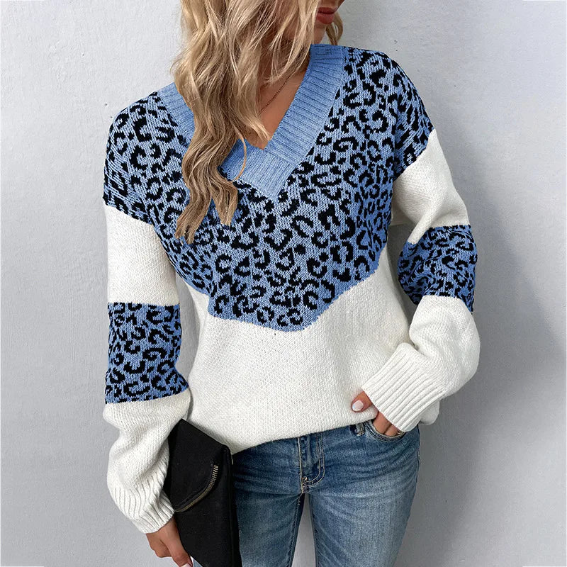 Solis | Women's Contrast Colorblock Sweater - Long Sleeve Knit Pullover with Panels