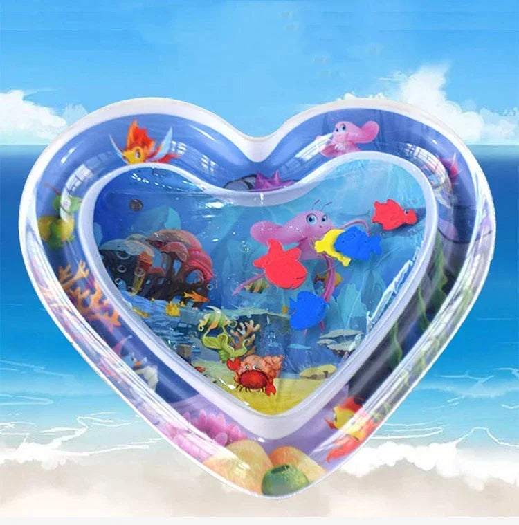 Baby Inflatable Tummy Time Water Mat - Sensory Play Pad & Development Activity Toy for Infants