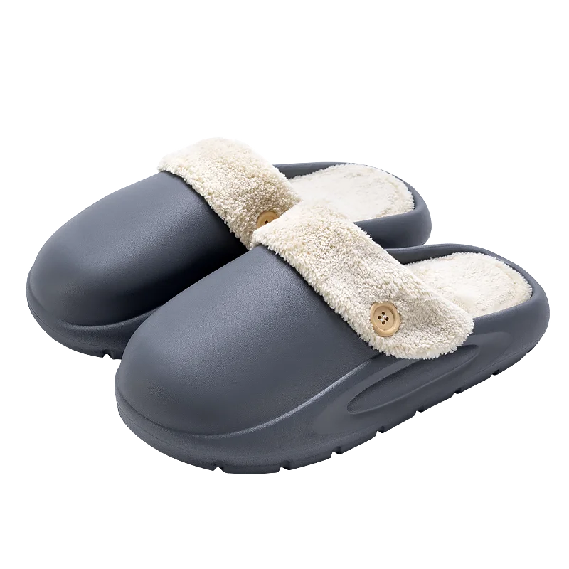 Zahara | Waterproof Winter Plush Slippers for Women & Men - Warm Thermal House Shoes with Detachable Fleece Lining & Anti-Slip Rubber Sole