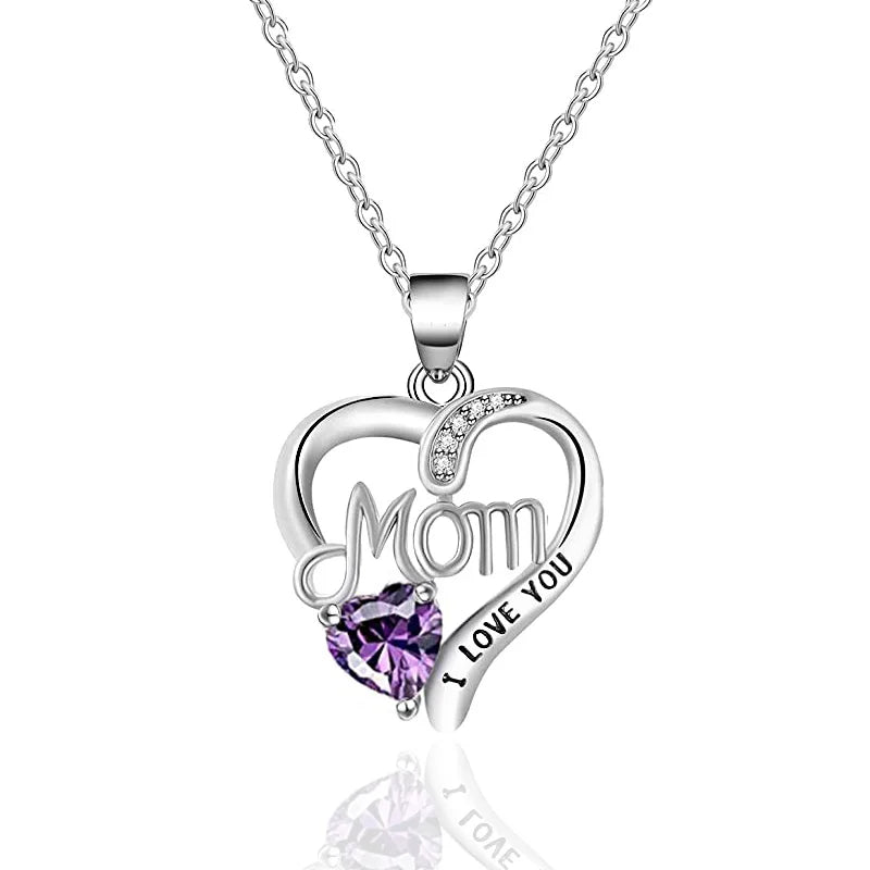Luna | Silver Color Heart Pendant Necklace for Women