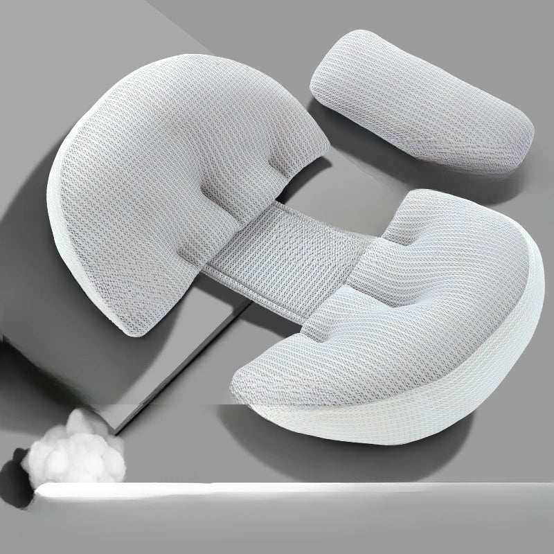 U-Shaped Pregnancy Pillow for Side Sleeping - Ergonomic Full Body Maternity Cushion for Abdominal Support, Waist & Back Pain Relief