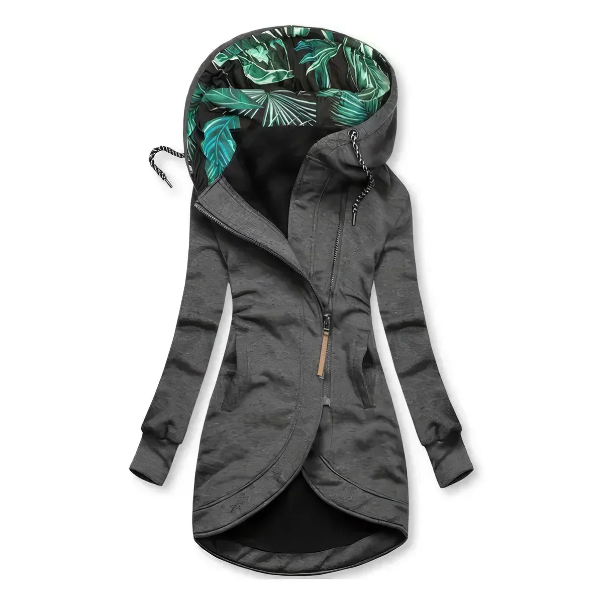 Inspire | Women's Contrast Lining Jacket - Printed Lined Casual Coat