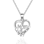 Luna | Silver Color Heart Pendant Necklace for Women