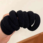 Amore | 5/10 Pack High Elasticity Thickened Hair Scrunchies - Damage-Free No-Crease Soft Cotton Ponytail Holders & Versatile Hair Ties (Mixed Colors)