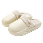 Zahara | Waterproof Winter Plush Slippers for Women & Men - Warm Thermal House Shoes with Detachable Fleece Lining & Anti-Slip Rubber Sole