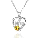 Luna | Silver Color Heart Pendant Necklace for Women