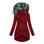 Inspire | Women's Contrast Lining Jacket - Printed Lined Casual Coat