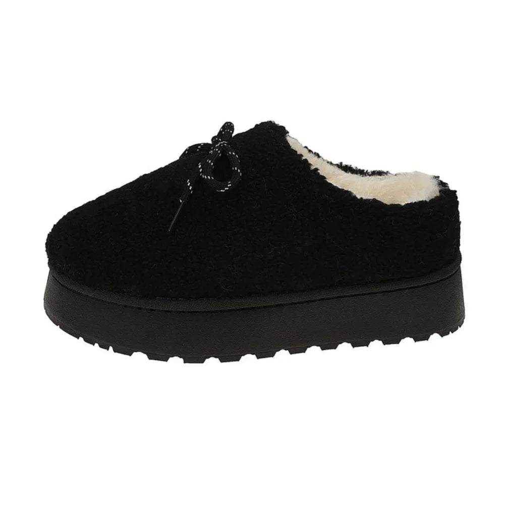 Zahara | Women's Warm Plush Cotton Ankle Boots - Soft Sole Fleece Snow Shoes & Outdoor Slippers