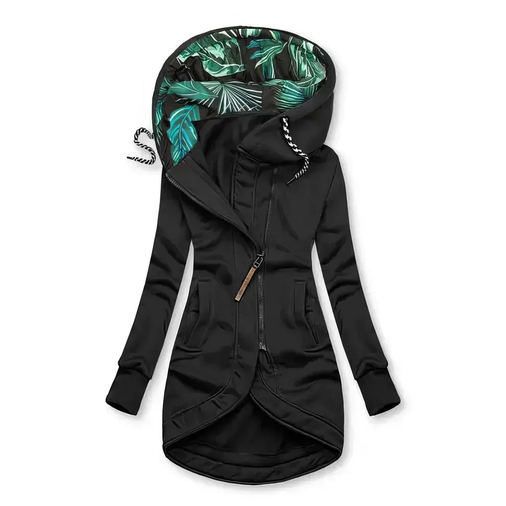 Inspire | Women's Contrast Lining Jacket - Printed Lined Casual Coat
