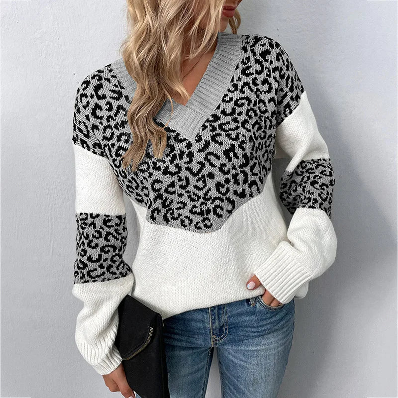 Solis | Women's Contrast Colorblock Sweater - Long Sleeve Knit Pullover with Panels