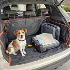 Heavy-Duty Waterproof Dog Car Seat Cover with Side Flaps - Nonslip Backseat Pet Hammock & Scratch-Resistant Cargo Trunk Liner