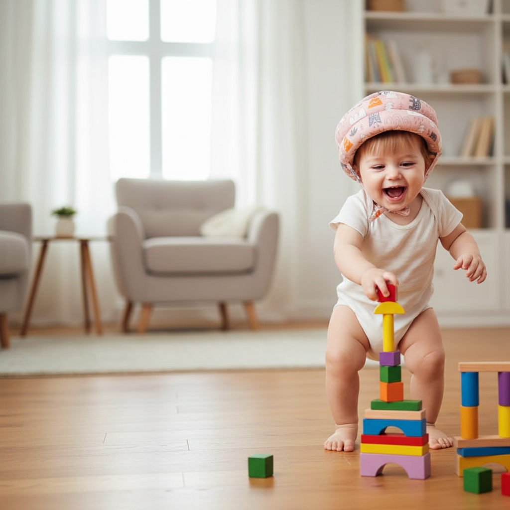 Baby Safety Helmet for Crawling & Walking - Breathable Mesh Head Protection Bump Cap