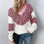 Solis | Women's Contrast Colorblock Sweater - Long Sleeve Knit Pullover with Panels