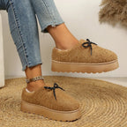 Zahara | Women's Warm Plush Cotton Ankle Boots - Soft Sole Fleece Snow Shoes & Outdoor Slippers