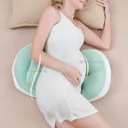 U-Shaped Pregnancy Pillow for Side Sleeping - Ergonomic Full Body Maternity Cushion for Abdominal Support, Waist & Back Pain Relief