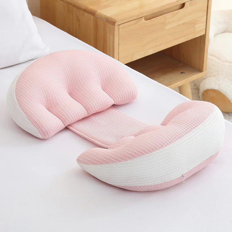 U-Shaped Pregnancy Pillow for Side Sleeping - Ergonomic Full Body Maternity Cushion for Abdominal Support, Waist & Back Pain Relief
