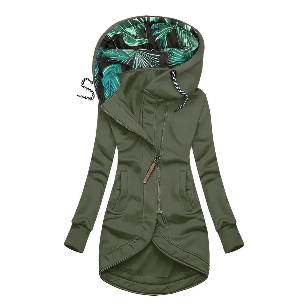 Inspire | Women's Contrast Lining Jacket - Printed Lined Casual Coat