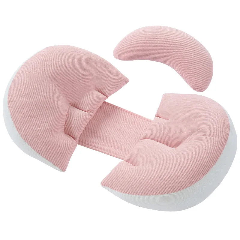 U-Shaped Pregnancy Pillow for Side Sleeping - Ergonomic Full Body Maternity Cushion for Abdominal Support, Waist & Back Pain Relief