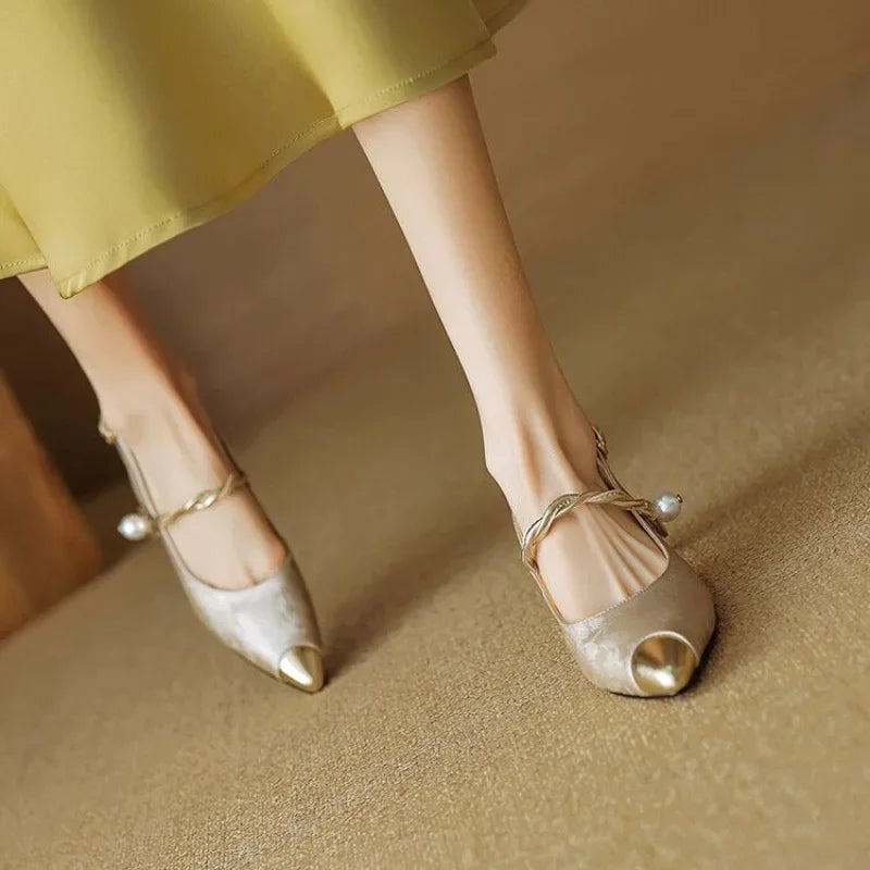 Savana | Women’s Kitten Heels – Chic Pointed-Toe Slingback & Refined All-Day Elegance-Kitten Heels-Green-4-