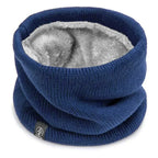 Gestrickter Nackenwärmer Sportschal für Damen & Herren – Dicker Thermo-Winter-Schlauchschal & Gesichtsschutz für Laufen, Skifahren, Wandern & Kälte – Schwarz