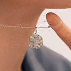 Bersh | Mother's Day MAMA Necklace Gift - Irregular Circular Guardian Pendant in Waterproof Stainless Steel, Dainty Mom Jewelry Gift for Women