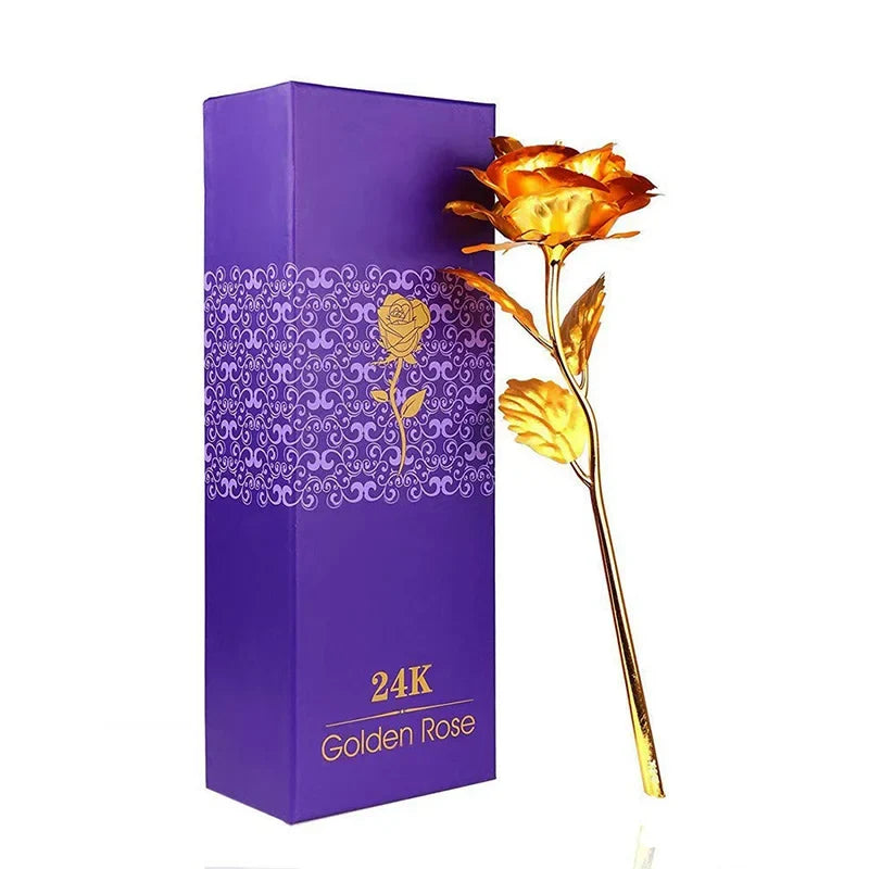 24-Karat vergoldete rote Rose mit Geschenkbox – Kreative künstliche Ewige Rose als Andenken zum Muttertag, Valentinstag, Jahrestag & Geburtstag
