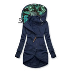 Inspire | Women's Contrast Lining Jacket - Printed Lined Casual Coat