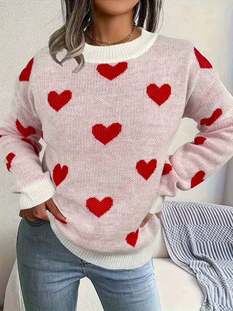 Bersh | Women’s Sweater | Graphic Heart Pattern