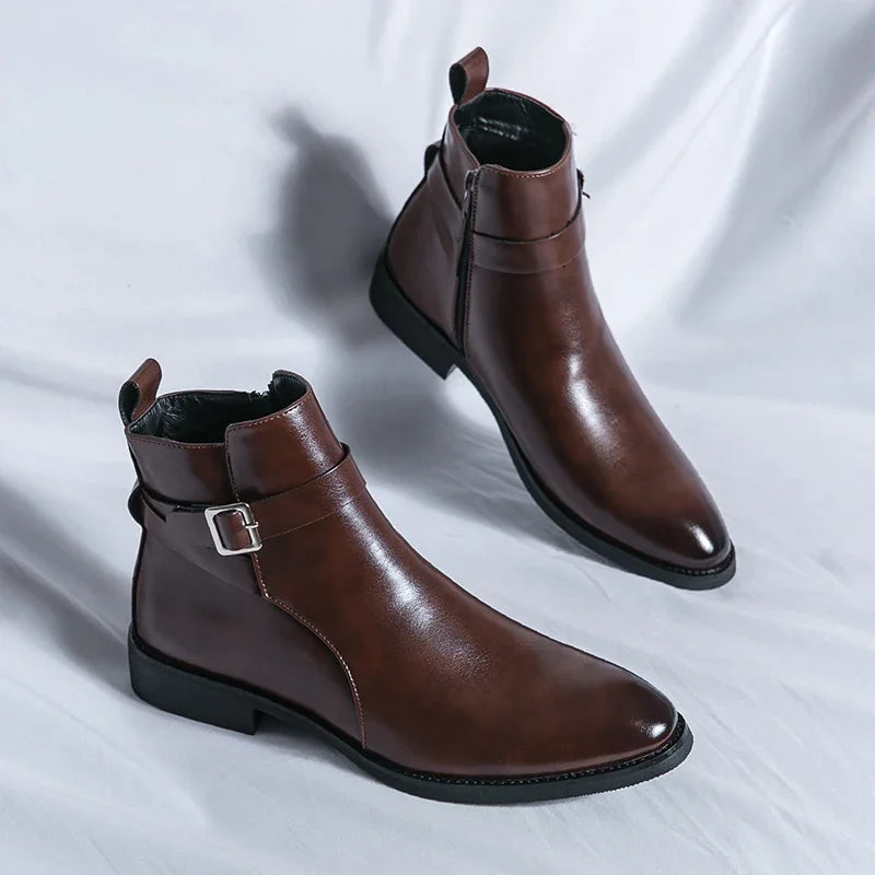 Men's Chelsea Boots – Side Zip Comfort Smart Casual Fit – Camoufit