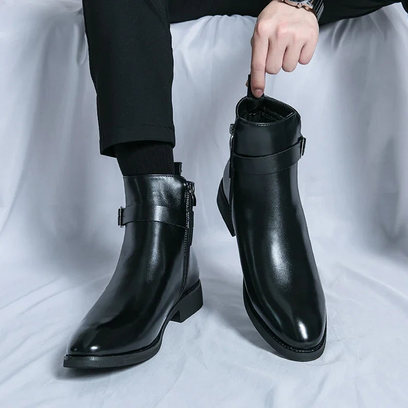 Men's Chelsea Boots – Side Zip Comfort Smart Casual Fit – Camoufit