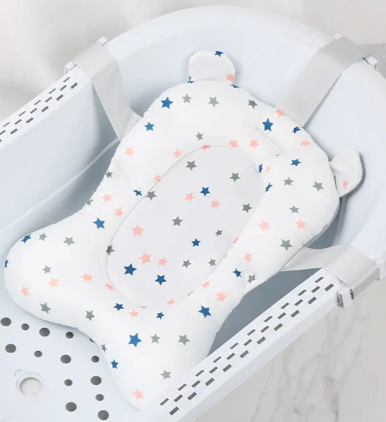 Baby Bathtub Support Pad & Shower Cushion - Floating Newborn Bath Seat with Adjustable Straps