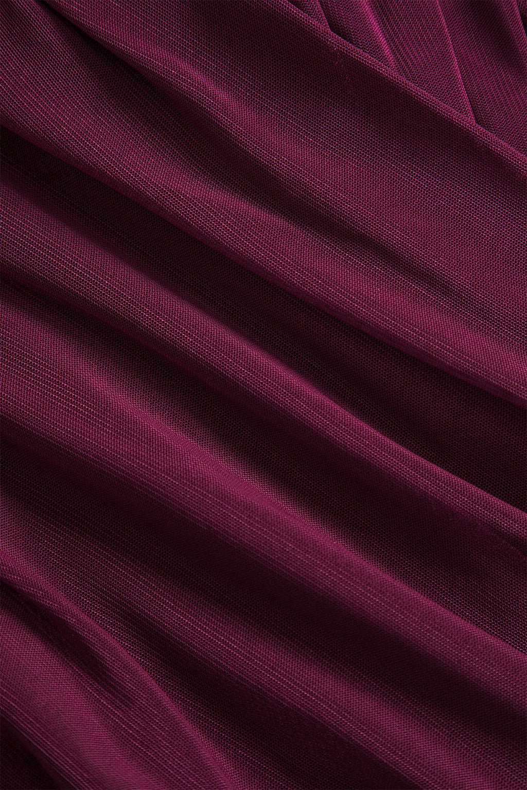 Solenne | Women's Sheer Mesh Top with Long Sleeves Ruched Detail Fitted Romantic Going Out Top-Women's Long Sleeve Tops-Wine Red-S-