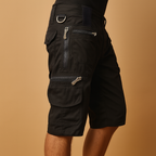 Brandon Men's Cargo Shorts with Pockets-Cargo Shorts-CAMOUFIT-Black-S-Camoufit