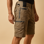 Brandon Men's Cargo Shorts with Pockets-Cargo Shorts-CAMOUFIT-Light Brown-S-Camoufit