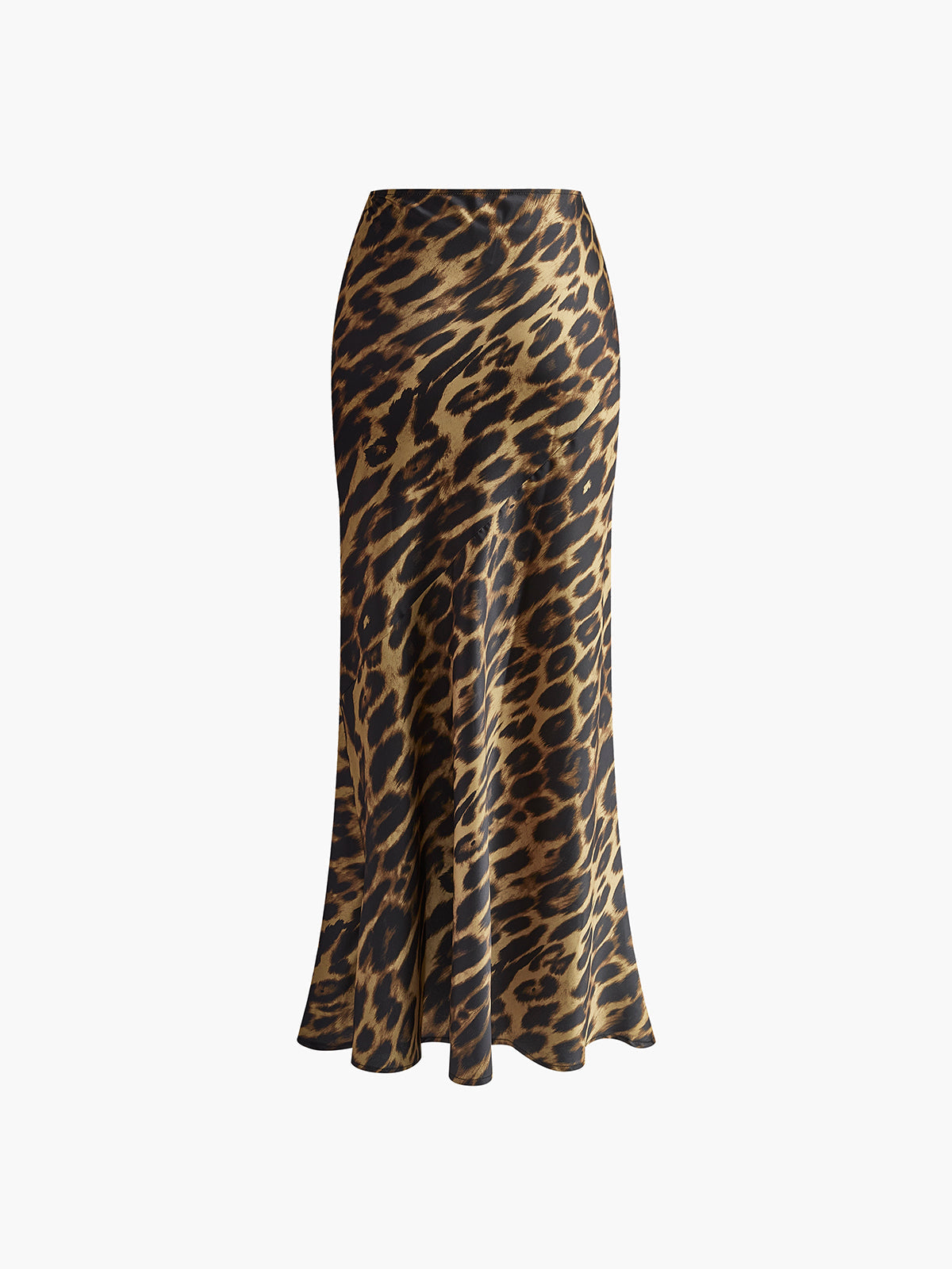 Auraya | Leopard Print Maxi Skirt for Women - Slim Fit Low Rise Bold Flattering Elegant Fit-Women's Skirt-Leopard-XS-Camoufit