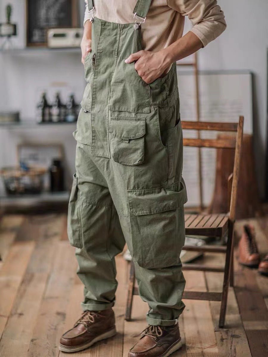 Sloppy Overalls with 10 Functional Pockets-Overalls-CAMOUFIT-Olive-S-Camoufit