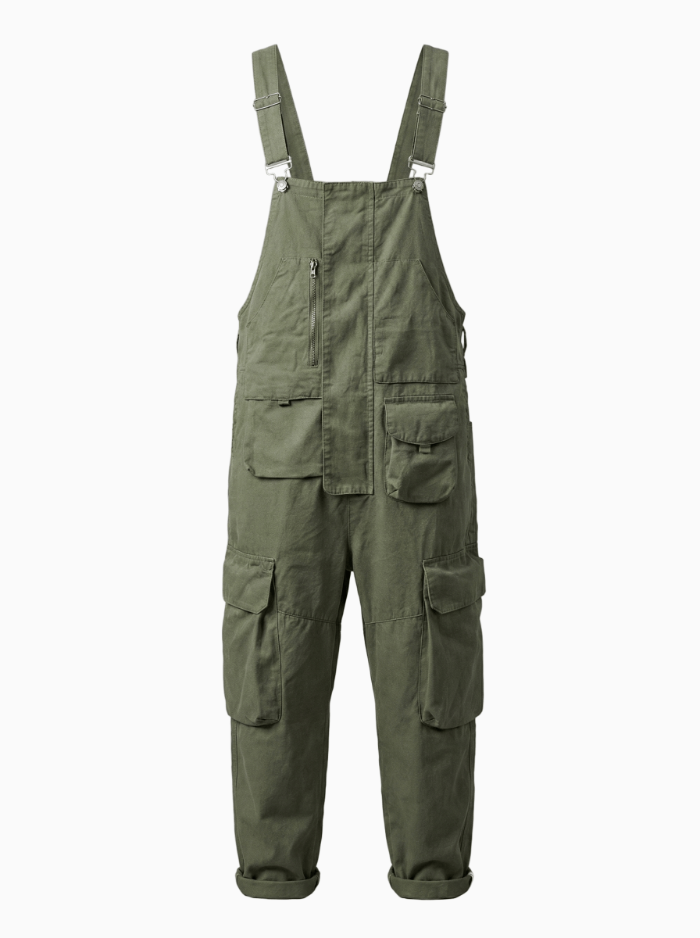 Sloppy Overalls with 10 Functional Pockets-Overalls-CAMOUFIT-Olive-S-Camoufit