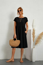 Sol Women's Modern Dress – Elegant Timeless Fit-Summer Dress-Black-XS-Camoufit