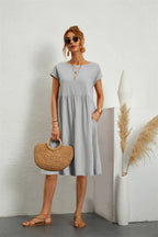 Sol Women's Modern Dress – Elegant Timeless Fit-Summer Dress-Grey-XS-Camoufit