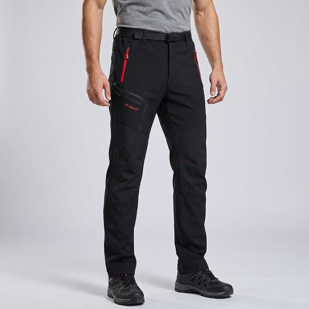 Orlando Men's Stretch Winter Outdoor Trousers – Waterproof Warm Fit-Tactical Cargo Pants-Black-S-Camoufit